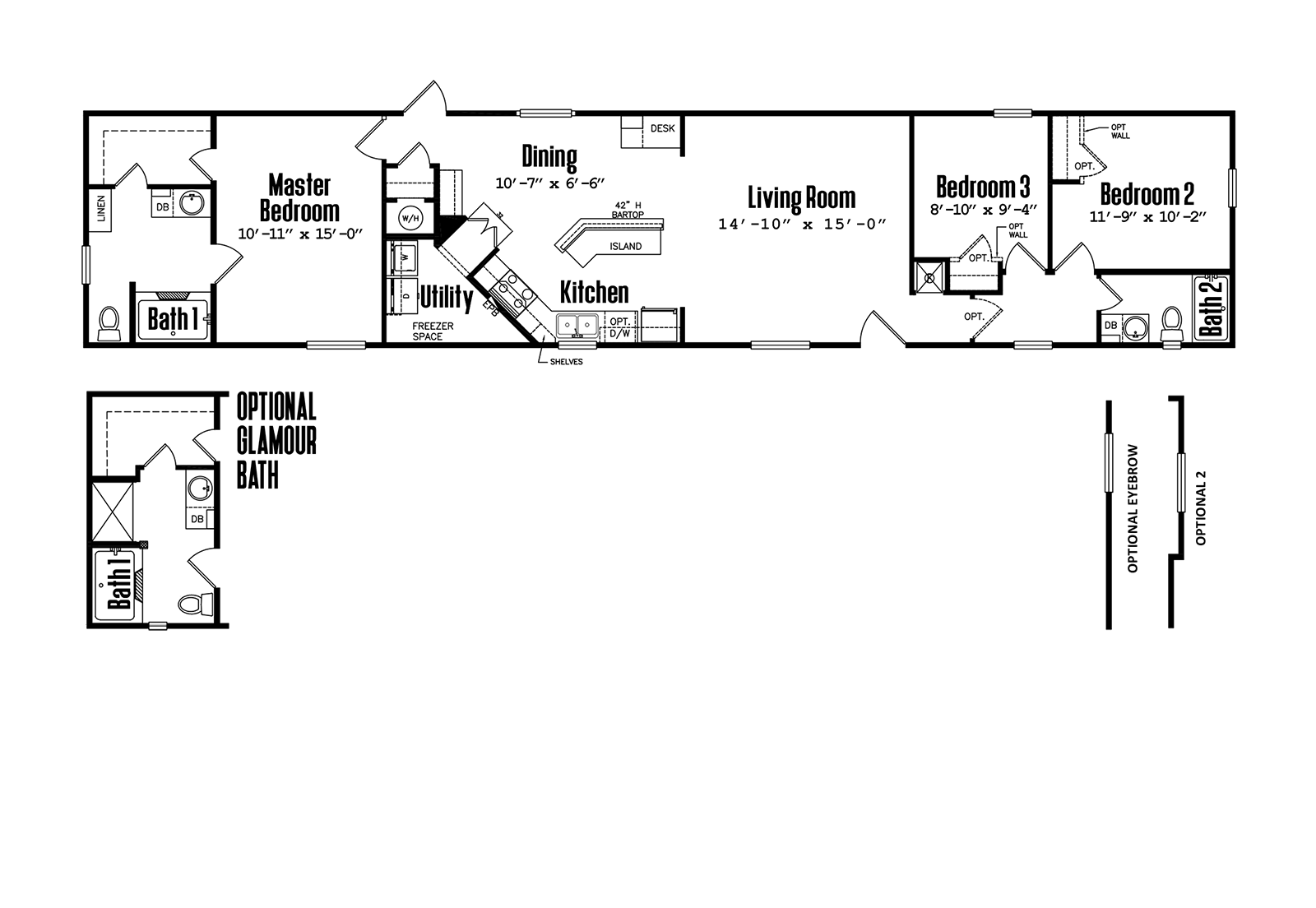 1680-32H Home Floorplan